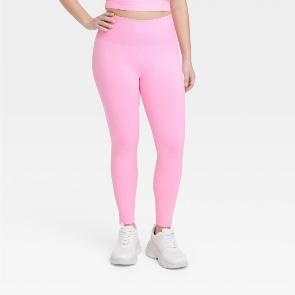 Women's Seamless High-Rise Leggings - All In Motion™ Pink L new - Picture 3 of 7